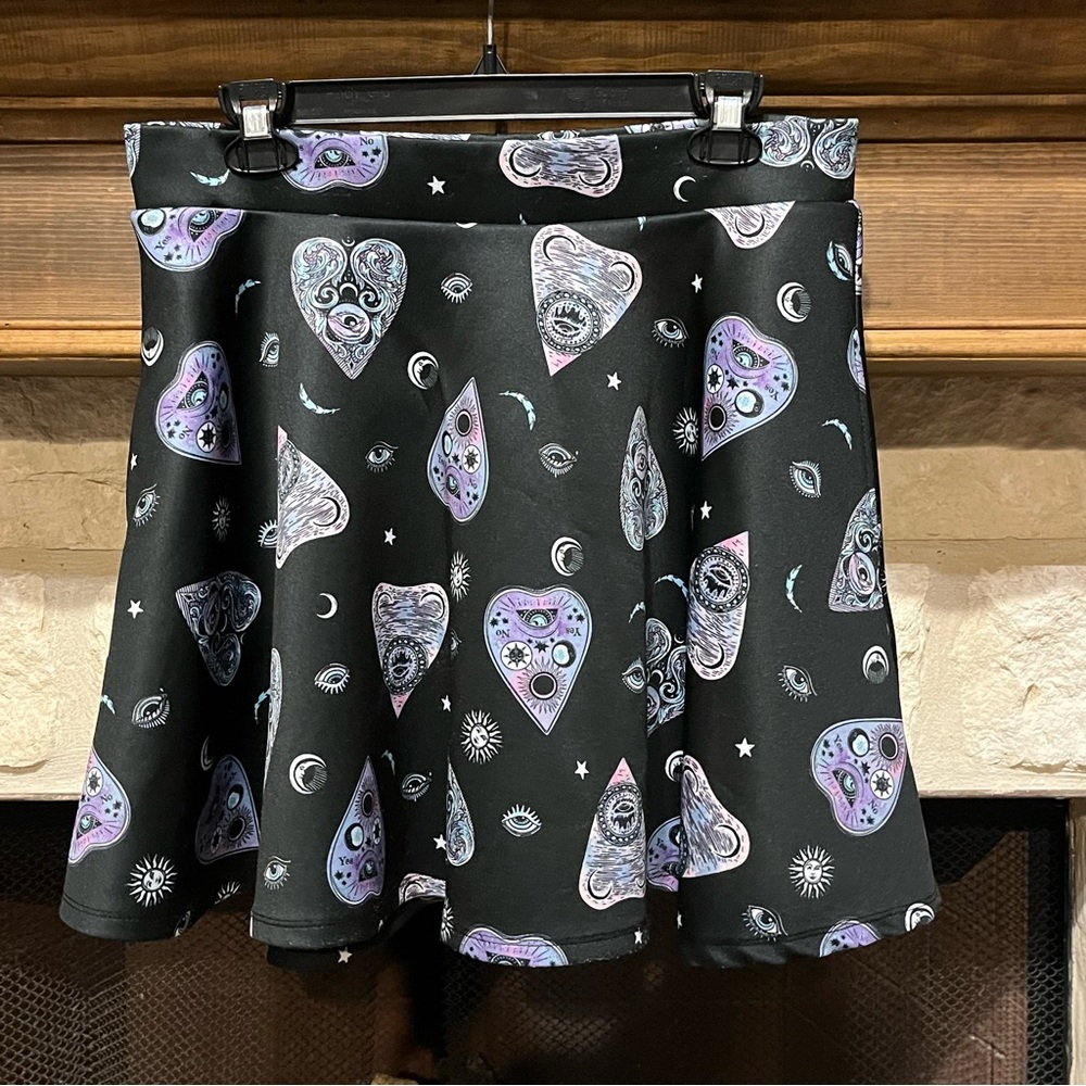 Midnight Hour Ouija Skater Circle Skirt Size XL Whimsigoth Celestial Goth